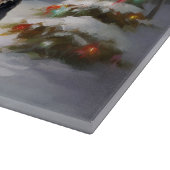 Winter Schnauzer Caravan Weihnachtsabenteuer Schneidebrett (Ecke)