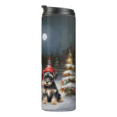 Winter Schnauzer Caravan Weihnachtsabenteuer Thermosbecher (Nach rechts gedreht)