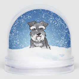 Winter Schnauzer Christmas Art Schneekugeln
