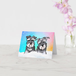 Winter Schnauzer Leere Karte
