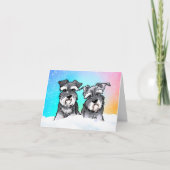 Winter Schnauzer Leere Karte (Vorderseite)