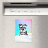 Winter Schnauzer Magnet (In Situ (Geschirrspüler))