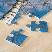 Winter-Schnee-Birken-Baum-Natur-blaue Himmel Puzzle (Seite)