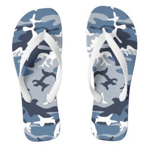 Winter-Schnee-Blau-Tarnmuster, Militär, Armee Badesandalen