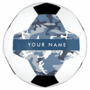 Winter-Schnee-Blau-Tarnung Ihren Namen personalisi Fußball