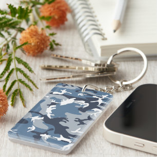 Winter-Schnee-Blau-Tarnung, Militär, Armee Schlüsselanhänger