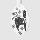 Winter-Schnee-Drama-Lama Ornament (Vorderseite)