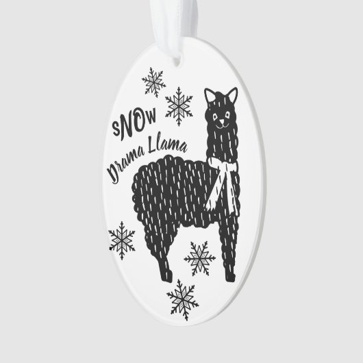 Winter-Schnee-Drama-Lama Ornament (Vorderseite)