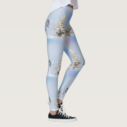 Winter-Schnee-Engels-Leggings Leggings (Rechts)