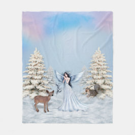 Winter-Schnee-Engels-Szenen-Fleece-Decken Fleecedecke