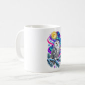 Winter-Schnee-Eulen-Kunst Kaffeetasse (Vorderseite Links)
