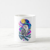 Winter-Schnee-Eulen-Kunst Kaffeetasse (Mittel)