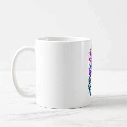 Winter-Schnee-Eulen-Kunst Kaffeetasse (Links)