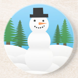 Winter-Schnee-Feiertags-Baum-Party-Schicksals-Feie Sandstein Untersetzer