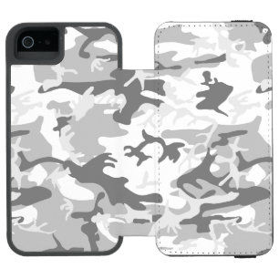 Winter-Schnee-Grau-Tarnung, Militär, Armee Incipio Watson™ iPhone 5 Geldbörsen Hülle