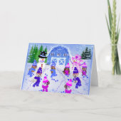 Winter-Schnee-Grußkarte Karte (Vorderseite)