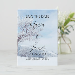 Winter-Schnee-Hochzeit Save The Date