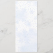 Winter-Schnee-Hochzeitsmenükarte Programm (Rückseite)