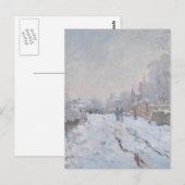 Winter-Schnee in Argeteuil Postkarte (Vorne/Hinten)