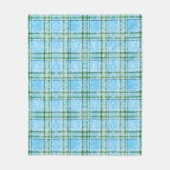 Winter-Schnee-Karo-Tartan-Design  Fleecedecke (Vorderseite)