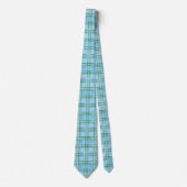 Winter-Schnee-Karo-Tartan-Design  Krawatte (Vorderseite)