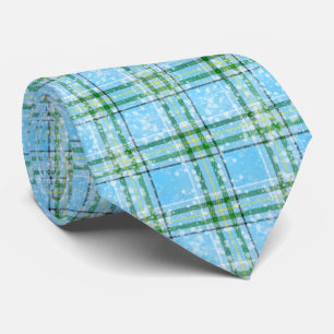 Winter-Schnee-Karo-Tartan-Design Krawatte