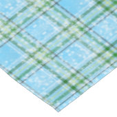 Winter-Schnee-Karo-Tartan-Design Tischdecke (Schrägansicht)