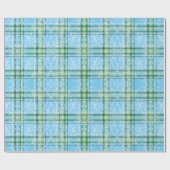 Winter-Schnee-Karodecken-Design  Geschenkpapier (Flach)
