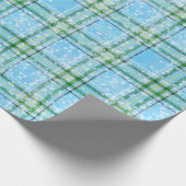 Winter-Schnee-Karodecken-Design  Geschenkpapier (Ecke)