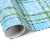 Winter-Schnee-Karodecken-Design  Geschenkpapier (Rolleneckpunkt)