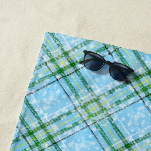 Winter-Schnee-Karodecken-Design Strandtuch