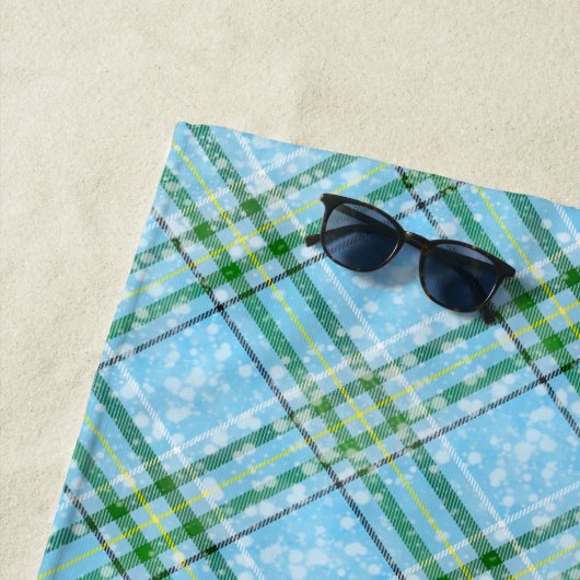 Winter-Schnee-Karodecken-Design  Strandtuch (Beispiel)