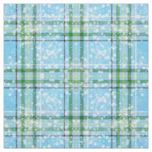 Winter-Schnee-Karotartan-Design  Stoff