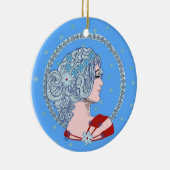 Winter-Schnee Keramikornament (Rechts)