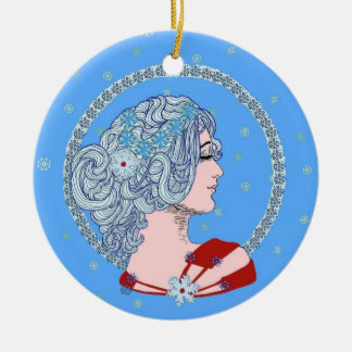Winter-Schnee Keramikornament