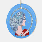 Winter-Schnee Keramikornament (Links)