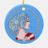 Winter-Schnee Keramikornament (Hinten)