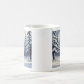 Winter-Schnee-Kiefer-Keramikbecher (330ml) Kaffeetasse (Mittel)