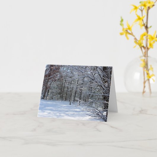 Winter-Schnee Notecard Karte (Gelbe Blume)