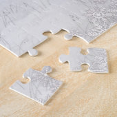 Winter-Schnee-Rote-Scheune-Farm Puzzle (Seite)