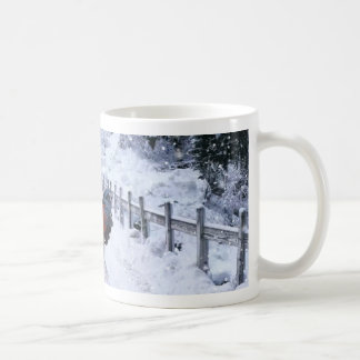 Winter-Schnee-Schwarz-Kupfer Marans Kaffee-Tasse Kaffeetasse