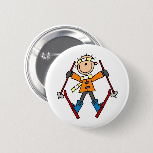 Winter-Schnee-Ski Button (Vorne & Hinten)
