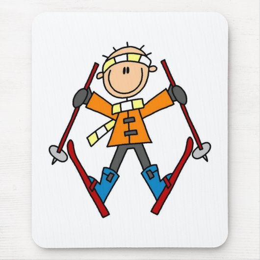 Winter-Schnee-Ski Mousepad (Vorne)