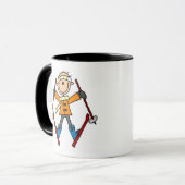 Winter-Schnee-Ski Tasse (Vorderseite Links)