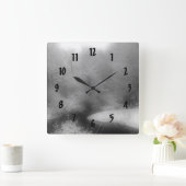 Winter-Schnee und Strom-Natur Quadratische Wanduhr (Zuhause)