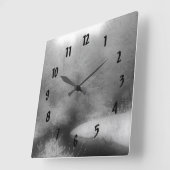 Winter-Schnee und Strom-Natur Quadratische Wanduhr (Winkel)