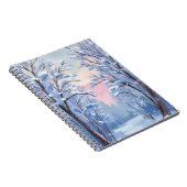 Winter-Schnee-Wald-Aquarell-Wald-Malerei-Karte Notizblock (Rechte Seite)