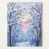 Winter-Schnee-Wald-Aquarell-Wald-Malerei Planer (Rückseite)