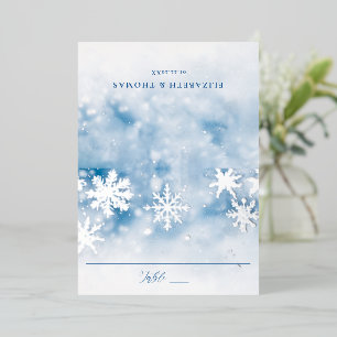 Winter-Schnee-Wald-Folie Hochzeit Tisch Namenskart Folieneinladung