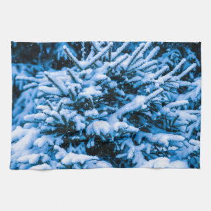Winter-Schnee-Weihnachtsbaum Geschirrtuch